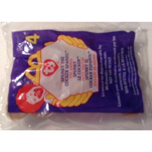 Ty Teenie Beanie Babies New McDonalds #9 Bones Dog Stuffed Plush Animal Toy - Picture 1 of 2